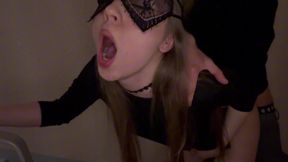 Risky fuck in stairwell with a teen Russian squirting babe in knee-highs