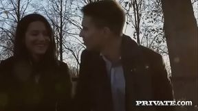 Teen Brunette Jessica Lincoln Moans in First Private Scene