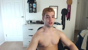 Max Jerks & Uses Fleshlight, Cums on Abs, then Comes Back - Solo