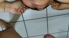 Russian between her big tits and sucked that gets your milk