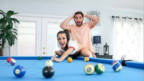 Step Siblings Play Pool and Whoever Wins Doesn'_t Have to Clean for A Month - Fuckanytime
