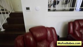 Blonde teen blowjob and throat creampie by Khloe Kingsley and Charles Dera