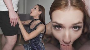 PETITE GOTH BABE BEGGED TO BE FUCKED