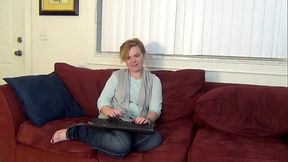 Lil Red Chubby 21 YR Old Strip on Webcam Shows Tits &amp_ Ass