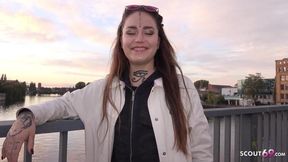 GERMAN SCOUT - Inked next Generation College Girl Jess Mori Pickup for Casting Fuck