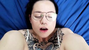 Nerdy chick fitted stepdad's hefty cock in hardcore POV romance