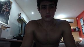 Latino Model Zach Jerks His Dick