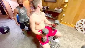 Dripping Wet Squats Til Cum Hits the Floor — Gay Gym Gloryholes 18+