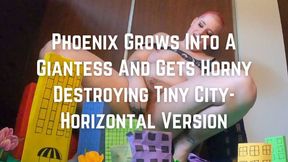 Phoenix Grows Into A Giantess And Destroys Tiny City- Horizontal 1080p