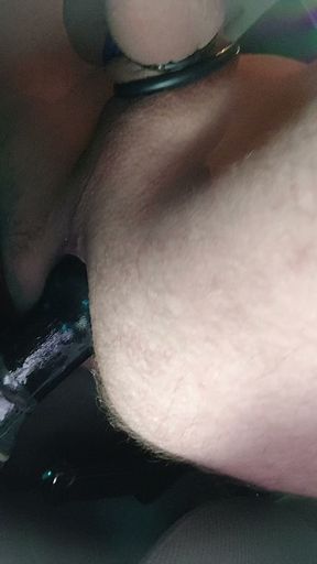 Gearstick in ass
