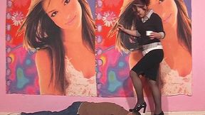 Head Trampled Under Smart Skirt & Shoes