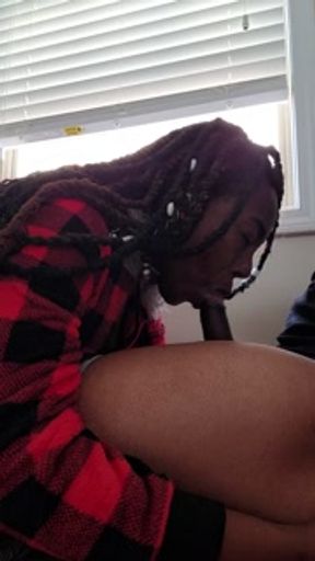 Ebony babysitter Swallws the Whole Dick