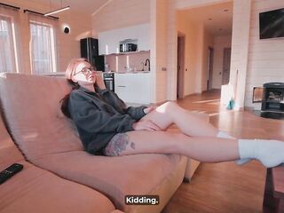 Sexy Stranger Knocks - That babe Lets Him In to Warm Up!