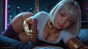 ATKINS HEAVEN - Girlfriend'_s Sensual Handjob After a Long Day In Night City - [AI]