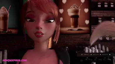 Steamin Hot Barista Uncovers Her Hidden Desire A Hardcore 3D XXX Adventure