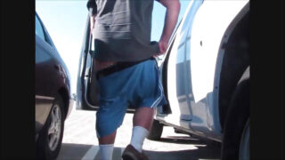 Amateur chubby gay guys with huge cocks stroke off outdoors and blast massive cumshots on bubble butts