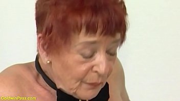 78-year-old mature redhead gets deep fisting and rough pussy play