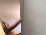I woke up with my cock standing, I masturbate and cum with a large amount of milk