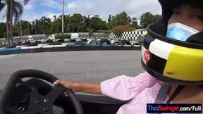 Thailand teen GF amateur rides go kart and enjoys intimate moments
