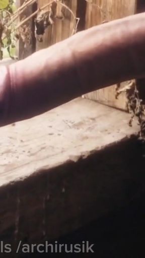 I accidentally saw the village guy's big dick, he was jerking off his huge cock, and I helped him release a lot of&hellip;   Clip 1