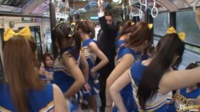 Japanese Cheerleader Gangbang Gone Wild on Moving Bus – Crazy Public Sex Frenzy