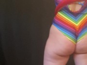 Hula hooping rainbow PAWG chillin on a Saturday
