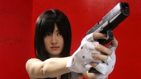 Beautiful Japanese bimbo Shizuka Minami needs to service two fat pulsating cocks. She slurps them lustfully before feeling the need of being fucked hard. She sucks on one stiff dong while taking the other one deep down her moist snatch.