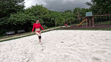 Volleyball Sluts Choke Dude with Fat Ass Blowjobs Creampie Miami Beach