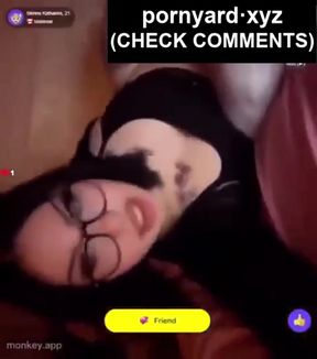 Teen girl shows off on webcam