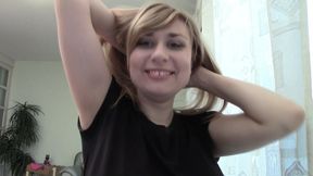 Milena Blonde Babe Chats on Webcam in Non-Nude SFW Clip