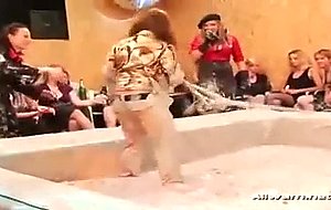 At this point in the Messy Wrestling Olympic games, a ...