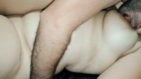 Breastfeeding my husband while we fuck, he is addicted to my big natural tits