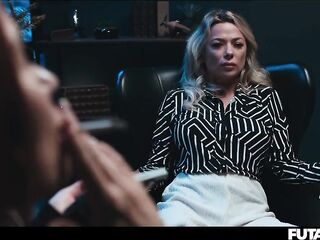 Biggest Breasts MILF Gender Swap - Tg Transsexual Shalina Devine Bangs Her Redhead Lady Boss