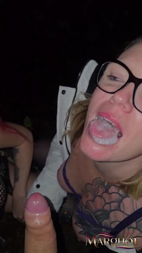 Exhib Annecy with Magdalena Medusa: We Suck My Guy, Together, and We Take His Juice Everywhere