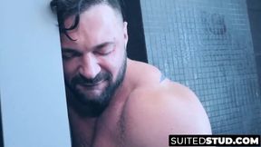Joined my hung coworker for steamy shower sex
