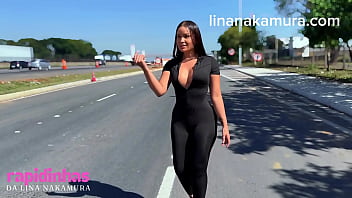 Asi&aacute_tica gostosa e flagrada fazendo sexo na Rua - Big Ass Latina - Lina Nakamura - John coffee: