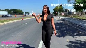 Asi&aacute_tica gostosa e flagrada fazendo sexo na Rua - Big Ass Latina - Lina Nakamura - John coffee: