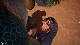 Girls who don't listen are grabbed by lizards and used as sex toys.