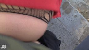 Horny Blonde Fuck Hunk Fucked in Parking Garage