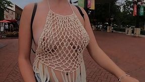 Public reactions to my see-through top: GoPro footage