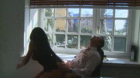 Cummed all over her tits after rough anal