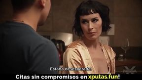 Passionate Brunette In Stockings Enjoys Fucking (Spanish Sub)