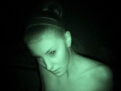 Barely legal beauty with a great body gets fucked in night vision