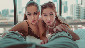 Double blowjob with Anastasia and Oscar.