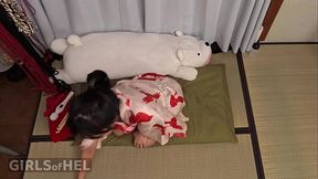 Older white photographer captures real shots of his Asian teen masturbating