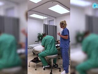 Hot Fit MILF Nurse Gets Fired For Showing Pussy
