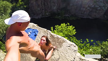 WILD PUBLIC FUCKING ON A HIGH CLIFF IN CANYON. MIA BANDINI