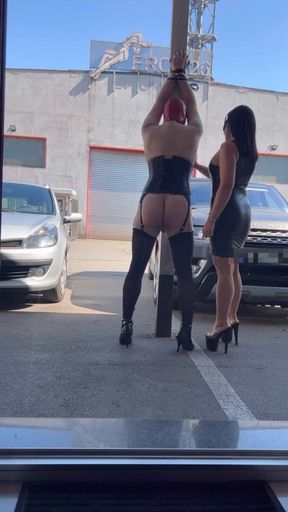 Spanking and fucking her Bitch ass. 😈