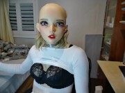 Doris Jill Pt1! A mysterious doll masked girl Jill has fun with her rubber body!