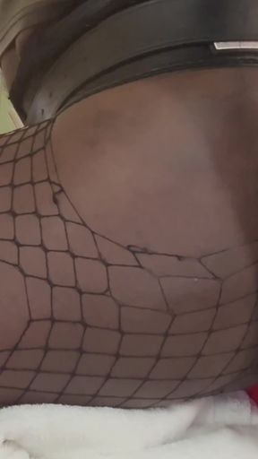 Big Black Butt Crossdresser Self Sex Toying